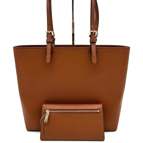 Michael Kors Jet Set Medium Pocket Tote Bag & Large Trifold Wallet Luggage (NWT) - Picture 5 of 14